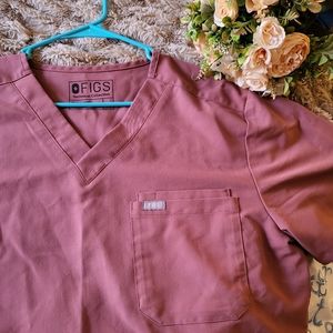 FIGS SCRUBS TOP MAUVE LARGE for MEN Leon